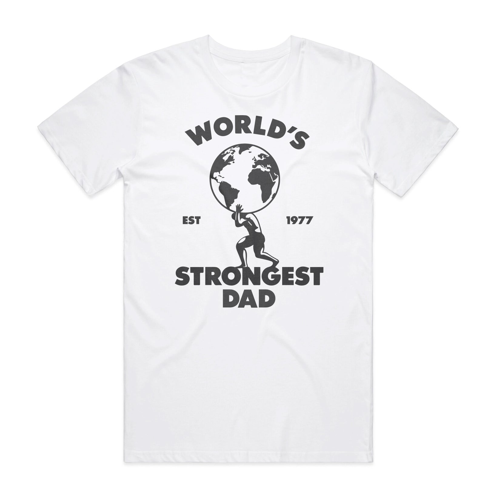 Men's Strongest Dad T Shirts Gym Dad Bodybuilder Weight Lifter