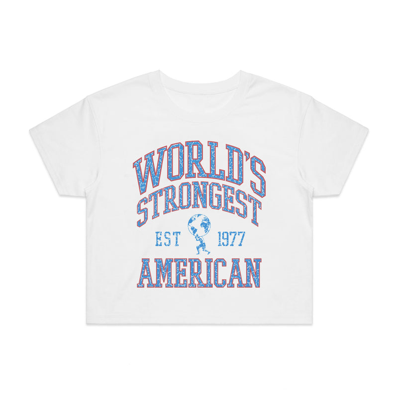 Worlds Strongest American Crop Tee